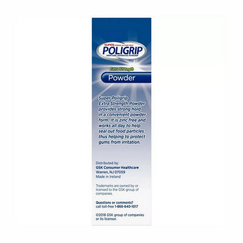 Super Poligrip, Denture Adhesive Powder, 1.6 Oz Super Poligrip