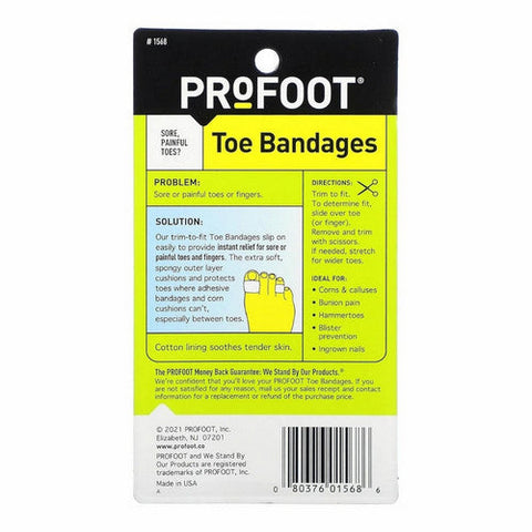 Profoot, Toe Bandages One Size, 3 Each Profoot