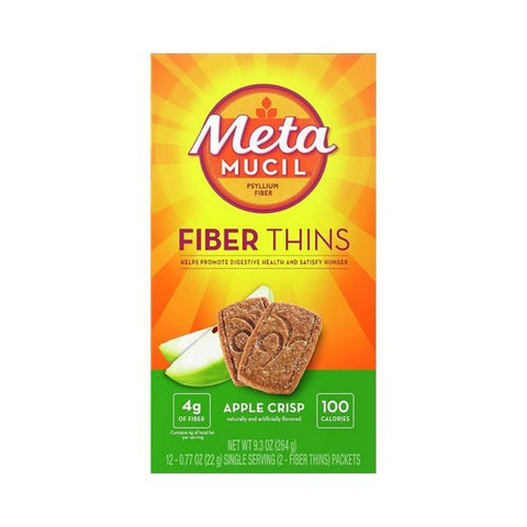 Metamucil, Fiber Thins Apple Crisp, 12 Count Metamucil