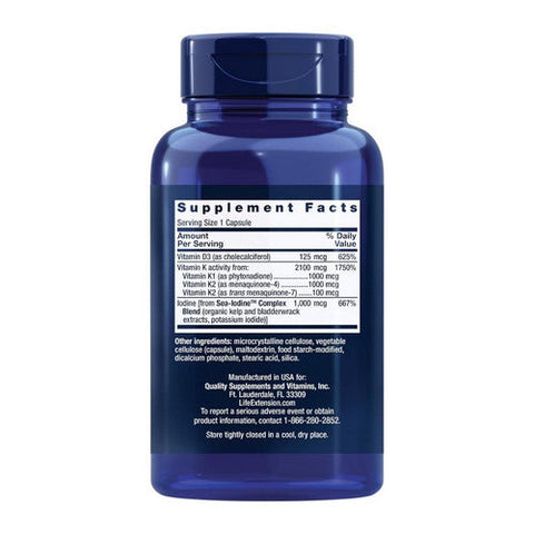 Life Extension, Vitamins D and K with Sea-Iodine, 60 Caps Life Extension