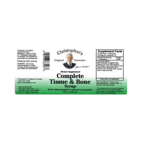 Dr. Christophers Formulas, Original Formulas Complete Tissue And Bone Syrup, 16 Oz Dr. Christophers Formulas