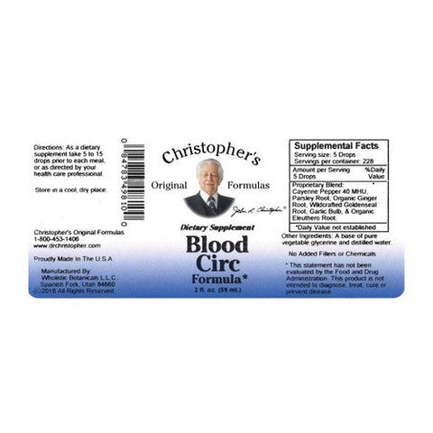 Dr. Christophers Formulas, Blood Circulation Extract, 2 oz Dr. Christophers Formulas