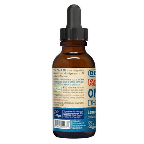 Deva Vegan Vitamins, Omega-3 Vegan Liquid DHA-EPA, Lemon Flavor 2 OZ Deva Vegan Vitamins