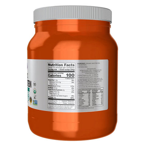 Now Foods, Organic Whey Protein, Natural Unflavored 1 LB Now Foods