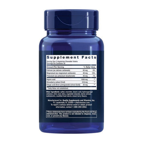 Life Extension, Esophageal Guardian, Natural Berry Flavor, 60 Chewable Tabs Life Extension