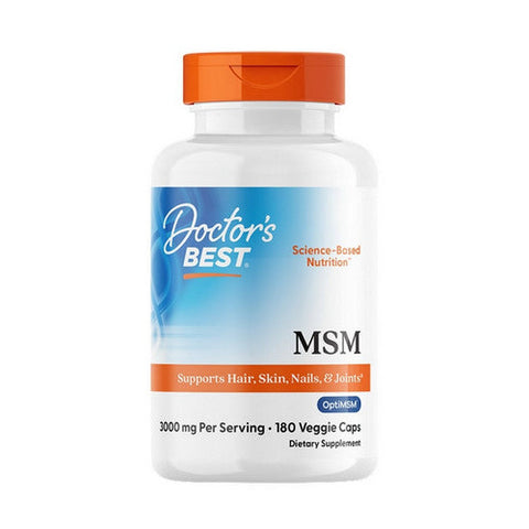 Doctors Best, MSM with OptiMSM, 3000 Mg, 180 Veggie Caps Doctors Best