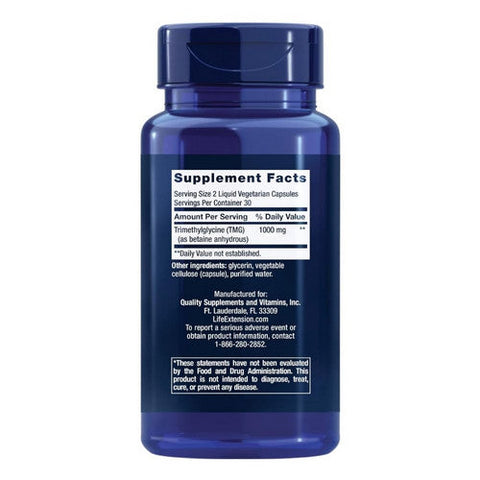 Life Extension, TMG, 500 mg, 60 Liquid Vcaps Life Extension