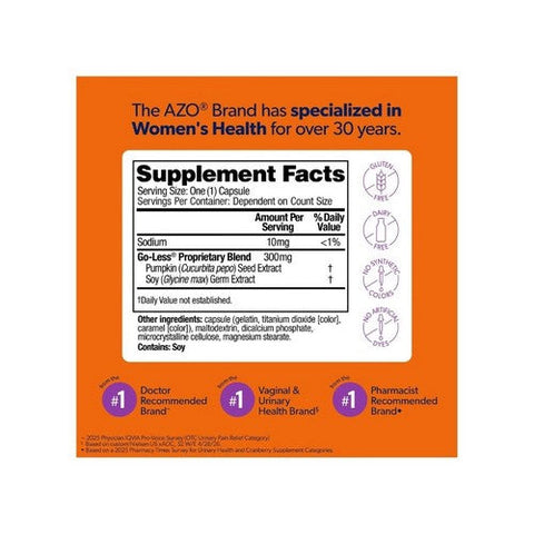Azo, Bladder Control With Go-Less, 54 Caps Azo