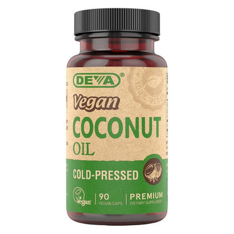 Deva Vegan Vitamins, Virgin Coconut Oil, 90 Vcaps Deva Vegan Vitamins