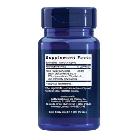 Life Extension, Apple Wise Polyphenol Extract, 600 mg, 30 Vegetarian Capsules Life Extension