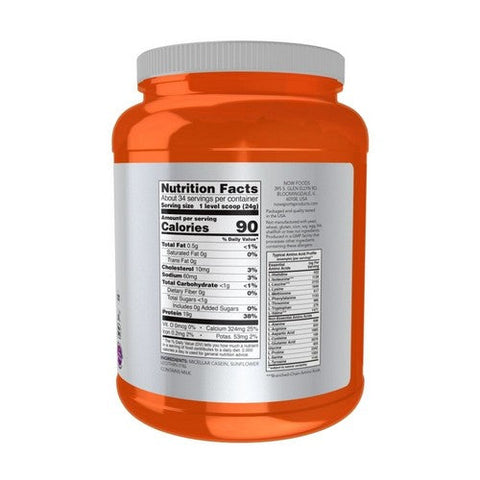 Now Foods, Instantized Micellar Casein Unflavored, 1.8 lbs Now Foods
