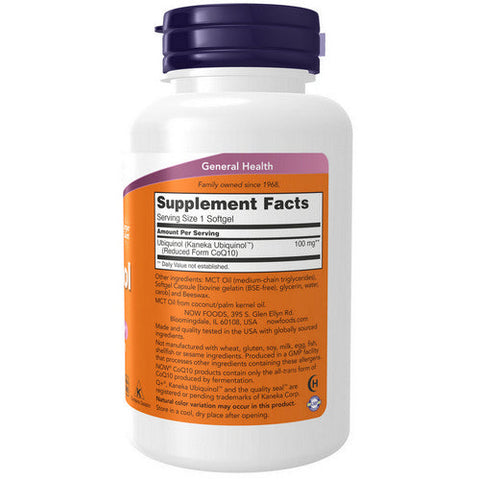 Now Foods, Ubiquinol, 100 mg, 120 Softgels Now Foods