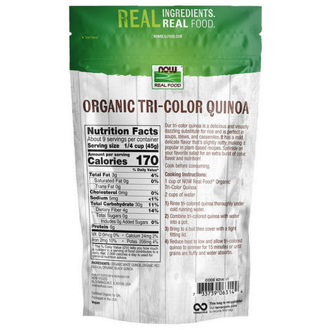 Now Foods, Organic Tri-Color Quinoa, 14 Oz Now Foods