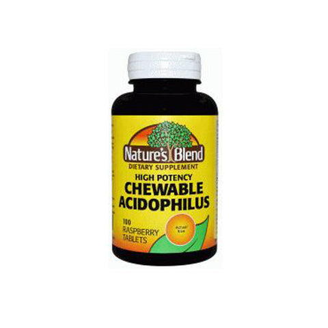 Nature's Blend, Acidophilus Chewable Raspberry Flavor, 100 Tabs Nature's Blend