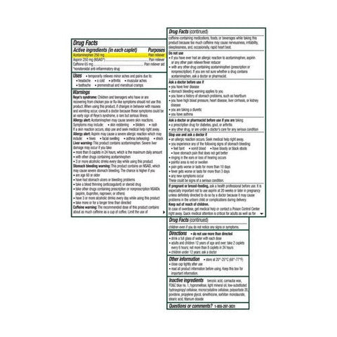 Excedrin, Extra Strength Headache Caplets, 100 Count Excedrin