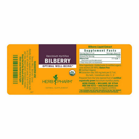 Herb Pharm, Bilberry, 4 Oz Herb Pharm