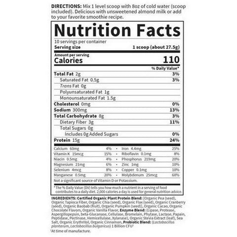 Garden of Life, Organic Plant Protein, 9.7 Oz Garden of Life