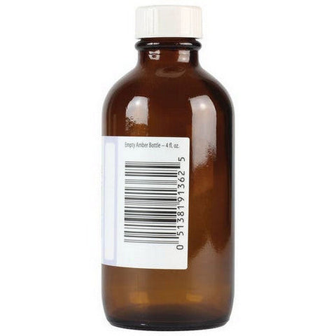 Aura Cacia, Empty Amber Bottle with Writeable Label, 4 oz Aura Cacia