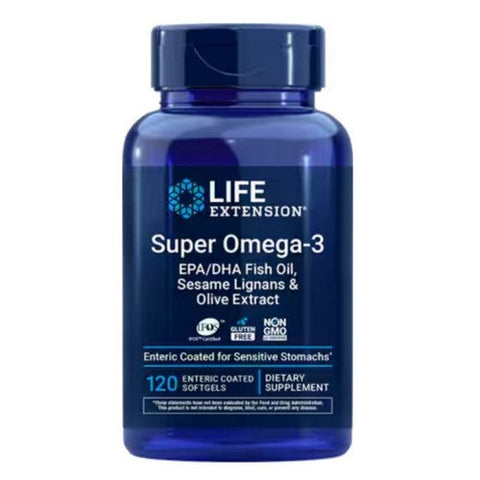 Super Omega 3 EPA And DHA Fish Oil 120 Enteric Coated Softgel by Life Extension