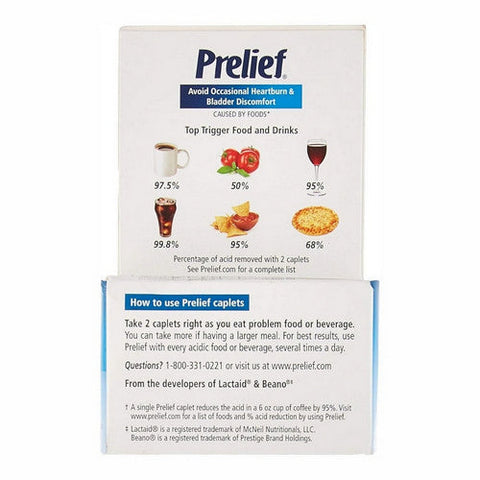 Prelief, Calcium Glycerophosphate Reduces Up To 95% Of Acid Caplets, 120 Caps Prelief