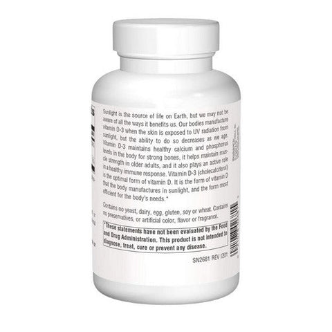 Source Naturals, Vitamin D-3, 2,000 IU, 400 Caps