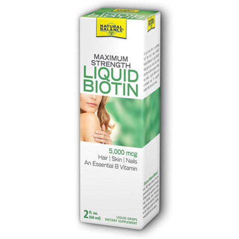 Natural Balance (Formerly known as Trimedica), Liquid Biotin, 5,000 mcg, 2 fl oz Natural Balance (Formerly known as Trimedica)
