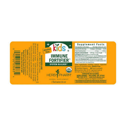 Herb Pharm, Kids Immune Fortifier, 1 Oz Herb Pharm