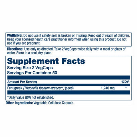 Solaray, Fenugreek, 620 mg, 100 Caps Solaray