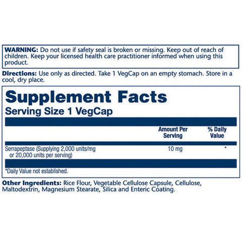 Solaray, Serrapeptase, 10 mg, 90 Caps Solaray