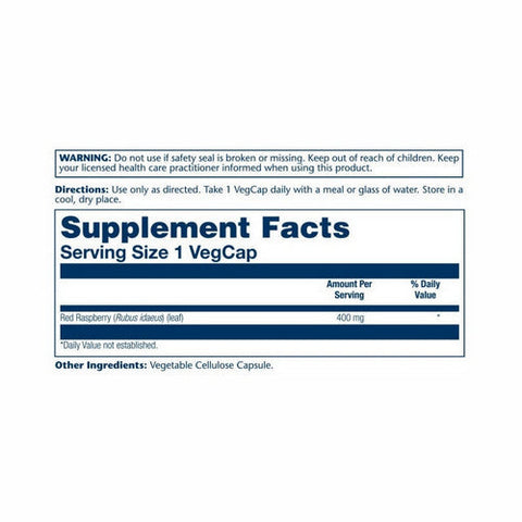 Solaray, True Herbs Red Raspberry, 400 mg, 100 Veg Caps Solaray