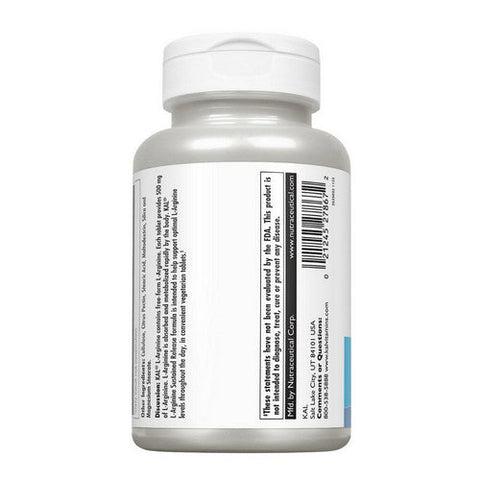 Kal, L-Arginine SR, 1,000 mg, 120 Tabs Kal