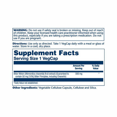 Solaray, Bitter Melon Fruit Extract, 500 mg, 30 Caps Solaray