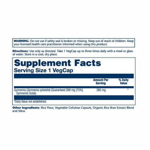 Solaray, Vital Extracts Gymnema, 385 Mg, 60 Veg Caps Solaray
