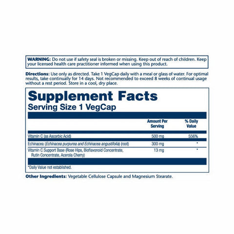 Solaray, Vitamin C With Echinacea, 120 Caps Solaray
