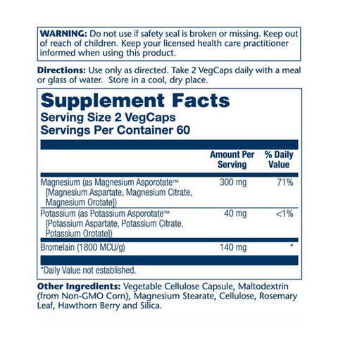 Solaray, Magnesium & Potassium Asporotates, 120 Caps Solaray