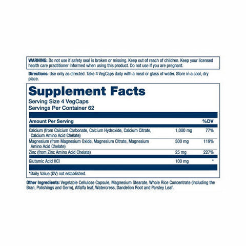 Solaray, Calcium Magnesium Zinc, 250 Veg Caps Solaray