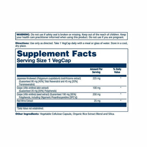 Solaray, Triple Strength Resveratrol, 60 Caps Solaray