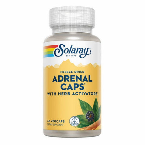Solaray, Freeze-Dried Adrenal Caps With Herb Activators, 60 Veg Caps Solaray
