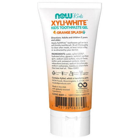 Now Foods, XyliWhite Kid's Toothpaste, Orange 3 oz Now Foods