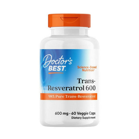 Doctors Best, High Potency Trans-Resveratrol 600, 600 mg, 60 Veggie Caps Doctors Best