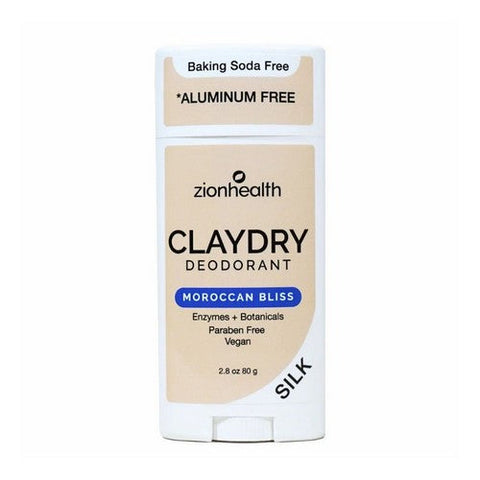 Zion Health, Clay Dry Deodorant Aluminum Free Silk Moroccan Bliss, 2.5 OZ Zion Health