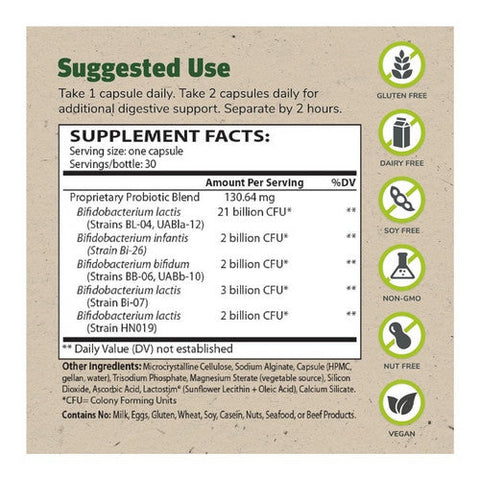 Master Supplements, TruBifido Colon Probiotic Formula, 30 Billion CFU, 30 Caps Master Supplements