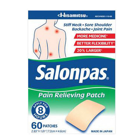 Salonpas, Pain Relieving Patches, 60 Count Salonpas