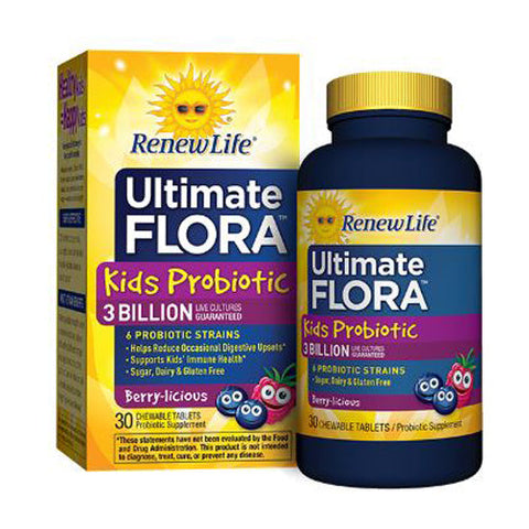 Renew Life, Kid's Probiotic 3 Billion Chewables, 60 Chewable Tabs Renew Life