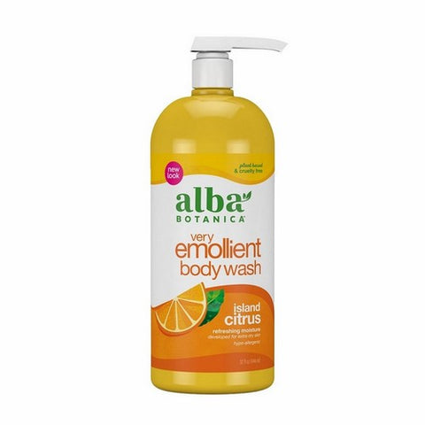 Alba Botanica, Very Emollient Bath And Shower Gel Island Citrus, 32 Oz Alba Botanica
