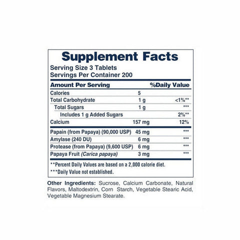 American Health, Original Papaya Enzyme, 600 Chewable Tabs American Health
