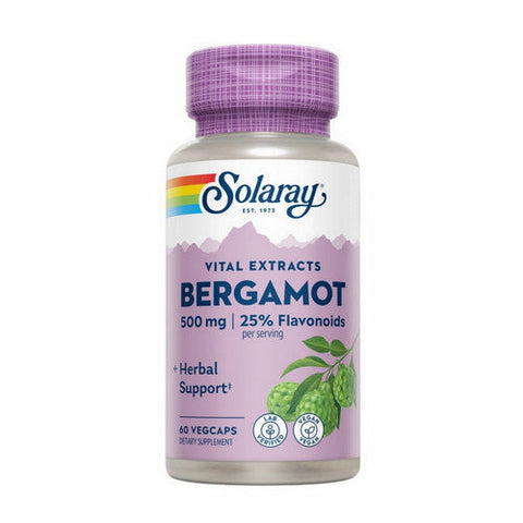 Solaray, Advanced Formula Bergamot, 500 mg, 60 Veg Caps Solaray