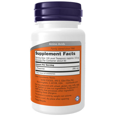 Now Foods, L-Theanine Powder, 1 Oz Now Foods