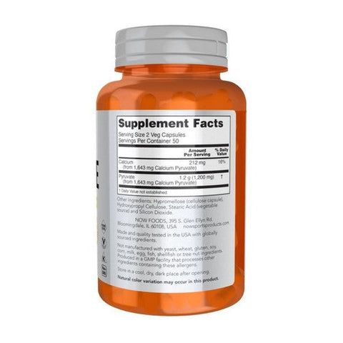 Now Foods, Pyruvate, 600 mg, 100 Caps Now Foods