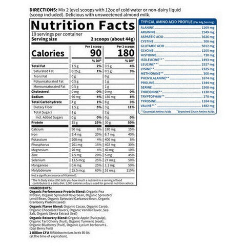 Garden of Life, Sport Organic Plant-Based Protein, Chocolate 29.6 Oz Garden of Life